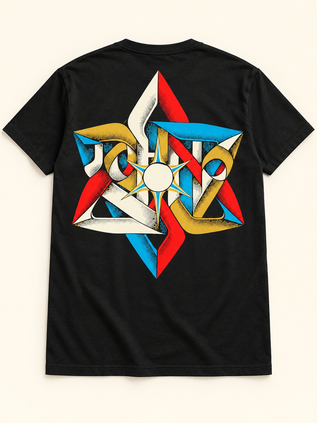Conceptual back garment view of the Aperture shirt