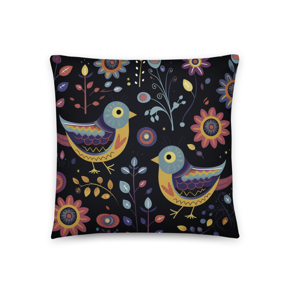 Add a Burst of Color to Your Home with the Vibrant Mexican Folk Art Pillow
