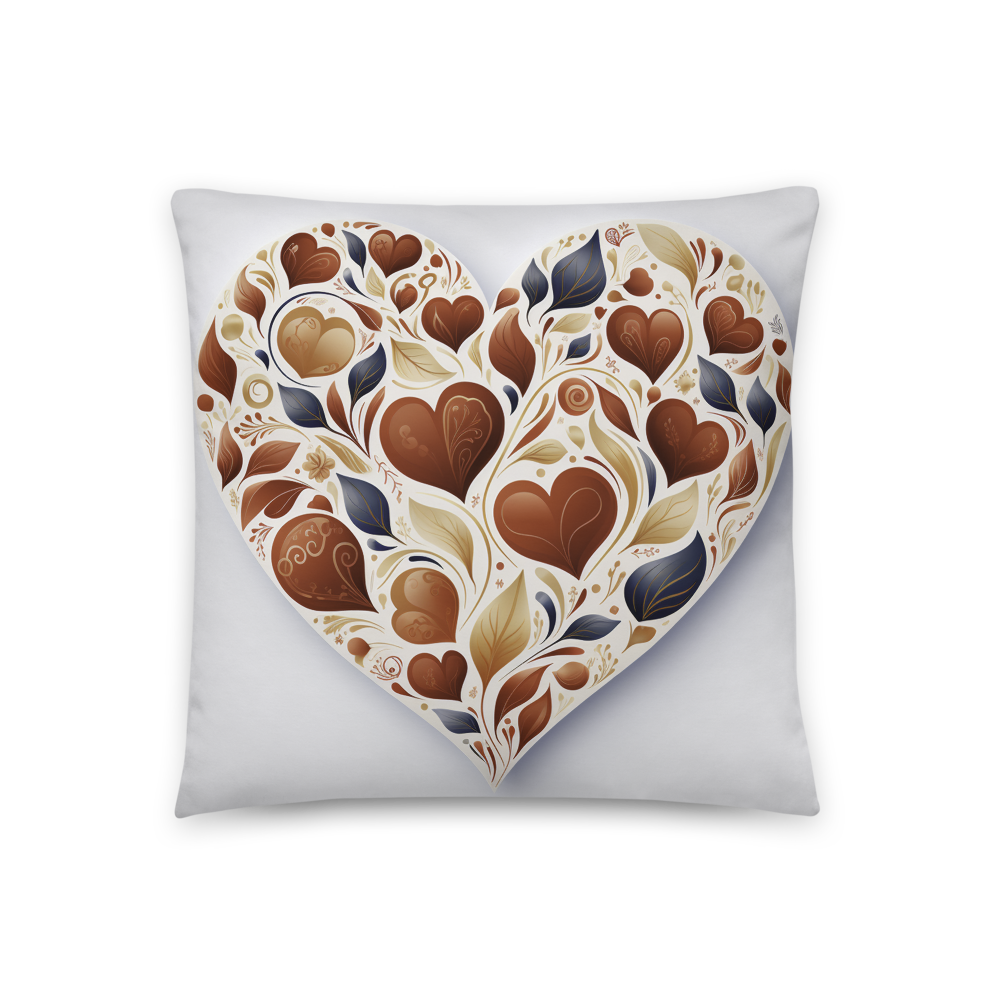 Enhance Your Home Decor with the Blossoming Hearts Polyester Decorative Cushion