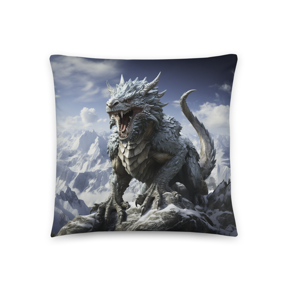 Experience the Magic of Dragon Throw Pillows - Transform Your Home with Mountain Majesty Dragon Realm Decorative Cushion