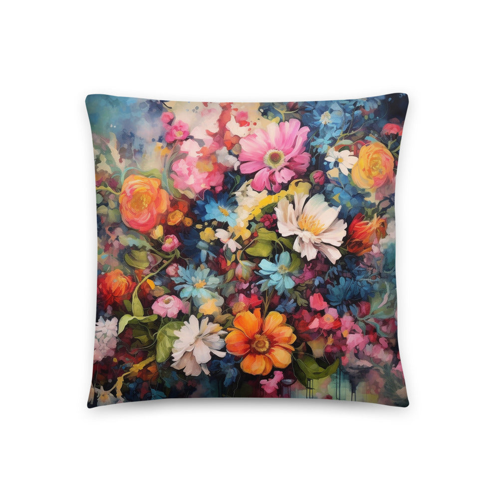 Experience the Artistic Euphoria with Our Floral Throw Pillow: A Blend of Comfort and Nature's Beauty