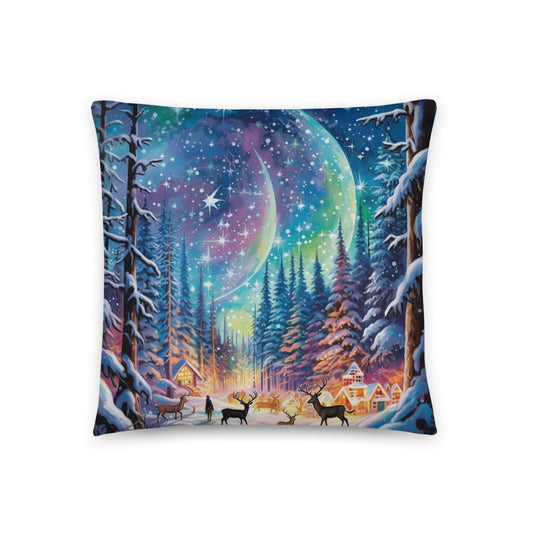 Experience the Enchanting Beauty of Winter with Our Northern Lights Pillow