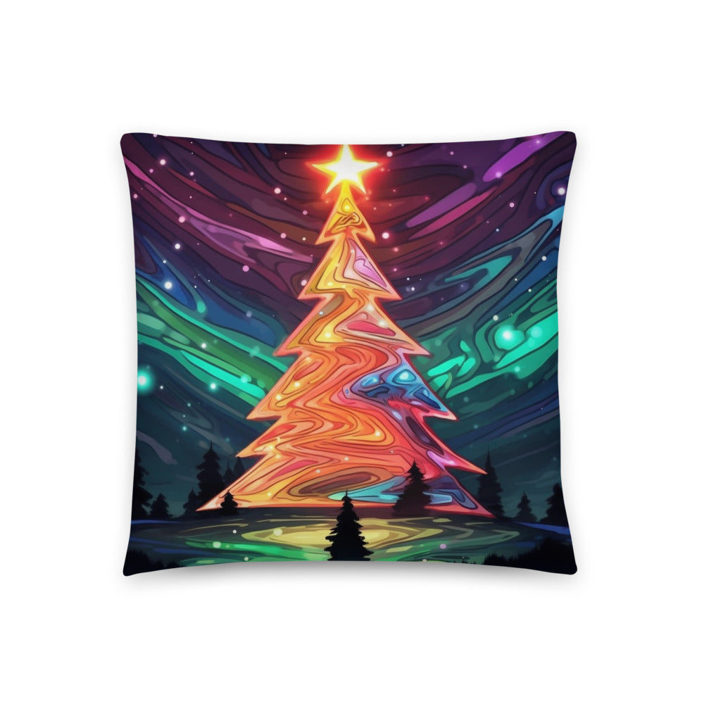 Experience the Vibrant Magic of the Chromatic Christmas Symphony Pillow