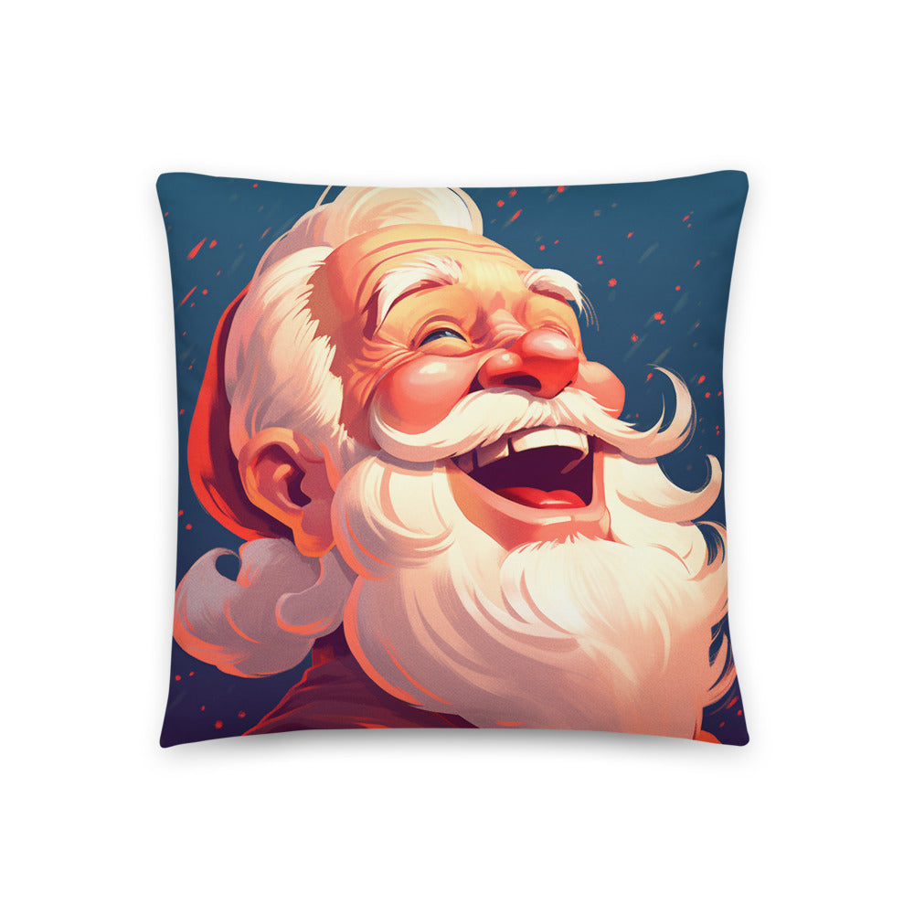 Add a Splash of Holiday Cheer with Santa's Merry Portrait Pillow