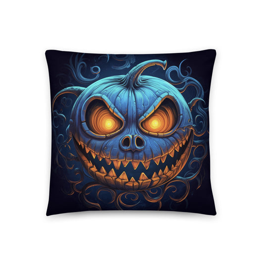 Embrace the Halloween Spirit with the Spooky Pumpkin Pillow: A Chilling Addition to Your Decor