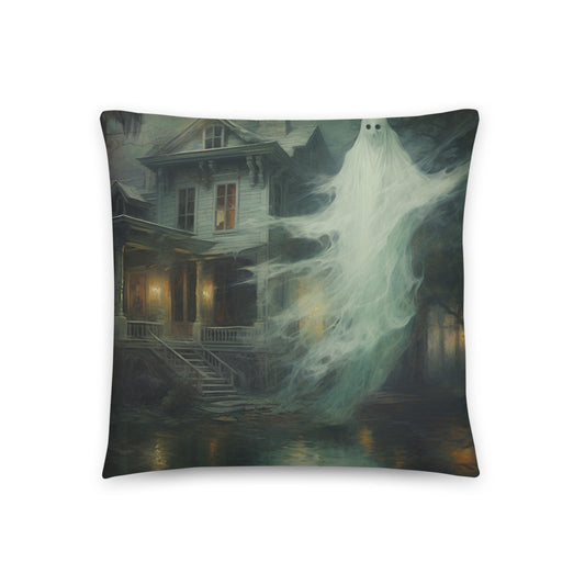 Transform Your Halloween Decor with the Hauntingly Beautiful Ghost House Pillow