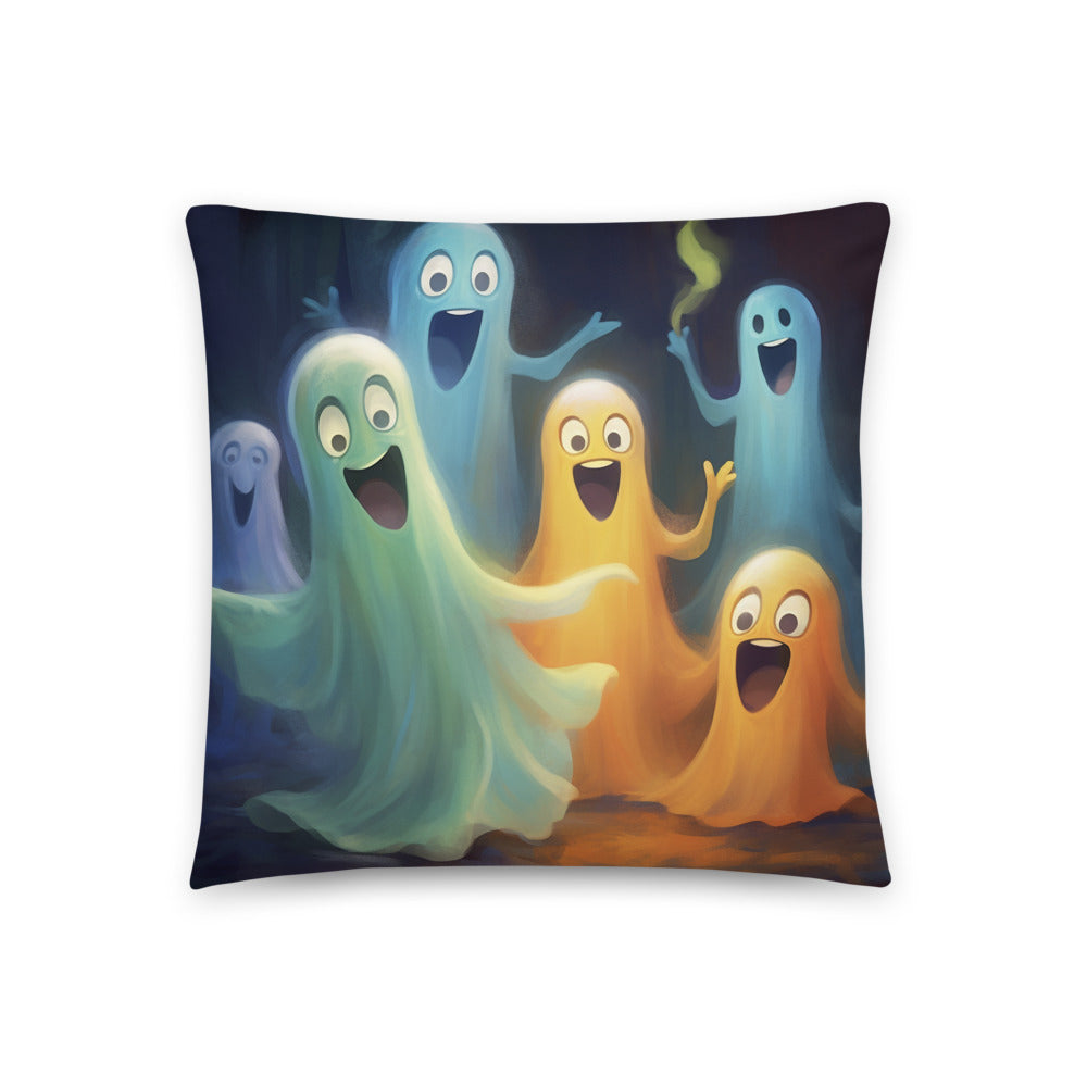 Bring Playful Mischief to Your Home with the Ghosts Pillow - A Spooky Delight for Halloween Decor