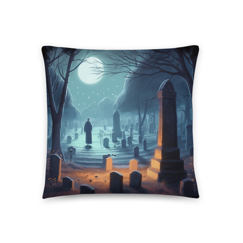 Transform Your Home into a Hauntingly Beautiful Halloween Haven with the Halloween Haunted Cemetery Pillow