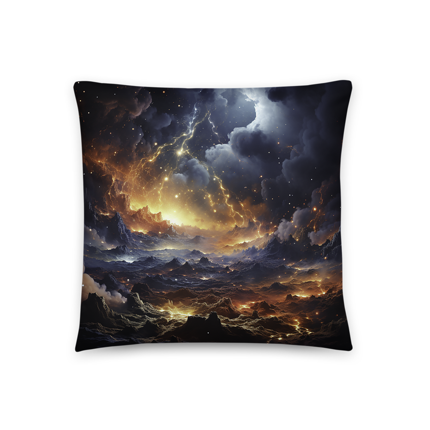 Space Throw Pillow Epic Fantasy Deep Space Polyester Decorative Cushion 18x18