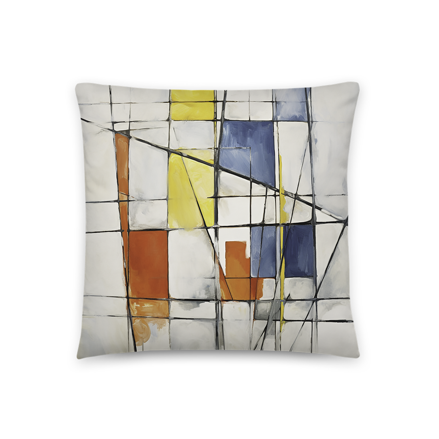 Abstract Throw Pillow Square Fusion Polyester Decorative Cushion 18x18