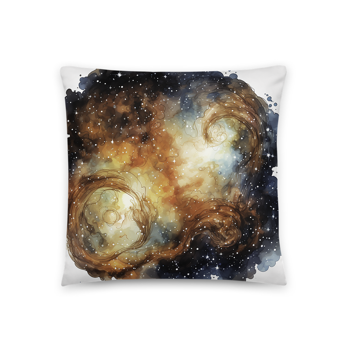 Space Throw Pillow Mysterious Orbiting Galaxy Polyester Decorative Cushion 18x18