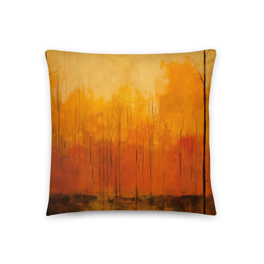 Abstract Throw Pillow Rustic Americana Landscape Polyester Decorative Cushion 18x18