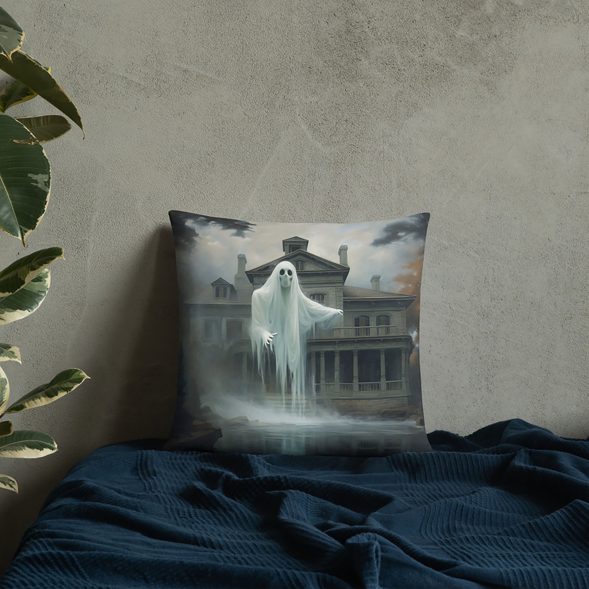 Haunted Mansion Pillow Cover 18 X 18 With Zipper 