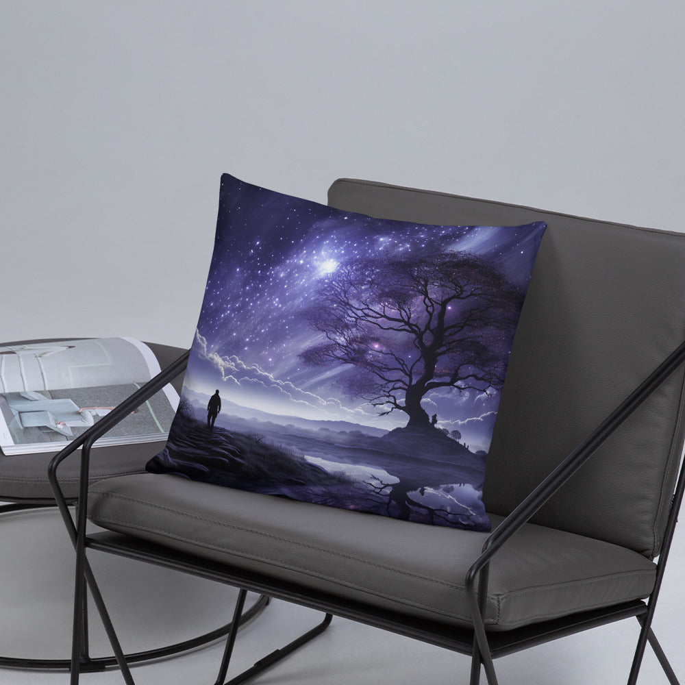 Space Throw Pillow Otherworldly Visions Serenity Polyester Decorative Cushion 18x18