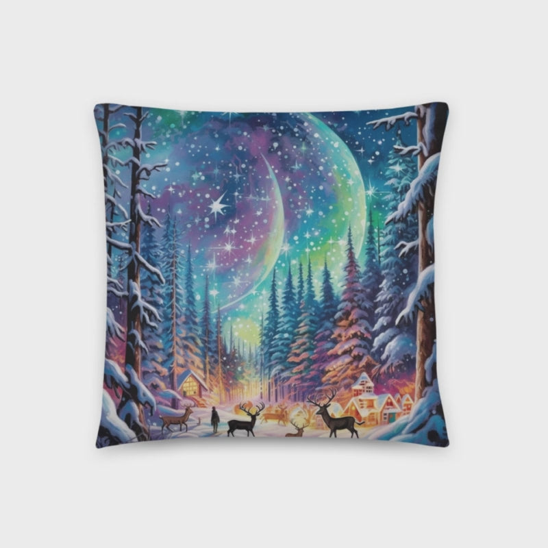 Winter Wonderland Throw Pillow - Artic Sky Holiday